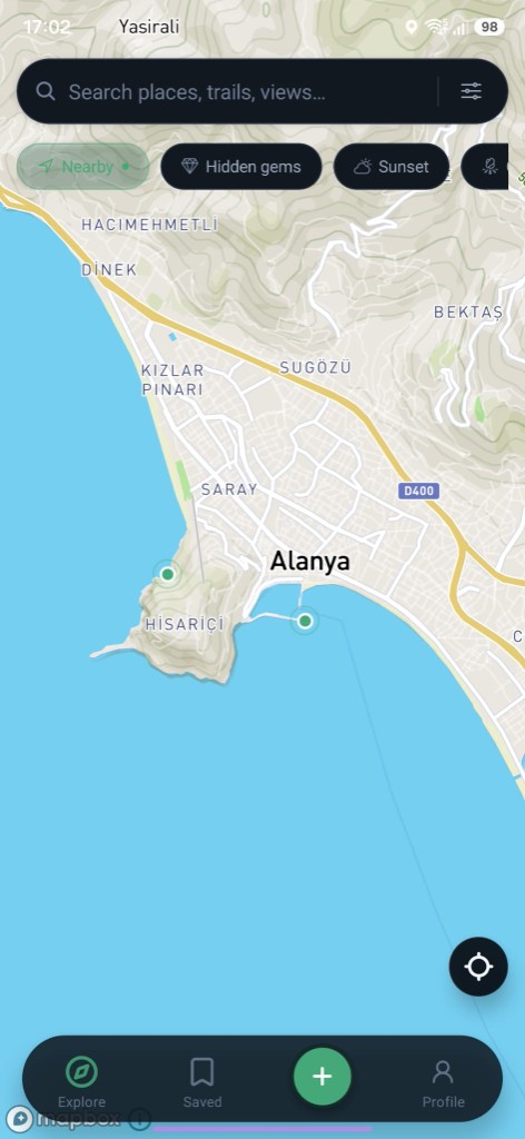 Nice Place map showing nearby hidden gems in Alanya